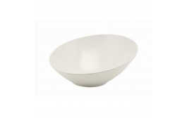 White Melamine Slanted Buffet Bowl