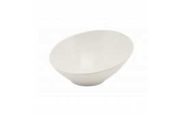 White Melamine Slanted Buffet Bowl