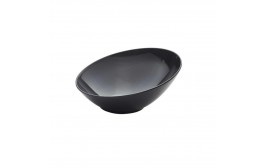 Black Melamine Slanted Buffet Bowl