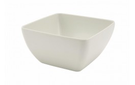 White Melamine Curved Square Bowl