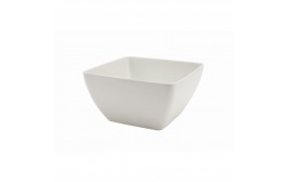 White Melamine Curved Square Bowl