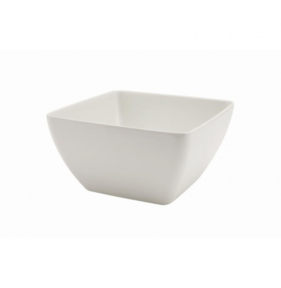 White Melamine Curved Square Bowl