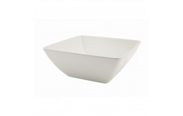 White Melamine Curved Square Bowl