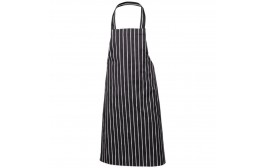 Navy Blue Butchers Stripe Bib Apron