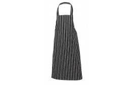 Black Butchers Stripe Bib Apron