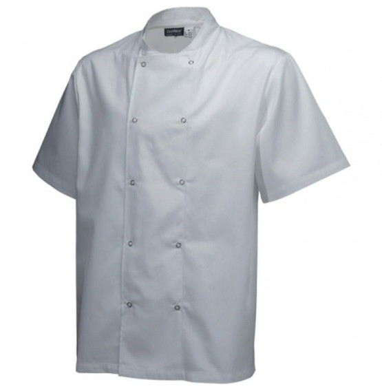 Basic Stud Jacket (Short Sleeve) White