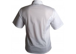 Coolback Press Stud Jacket (Short Sleeve) White