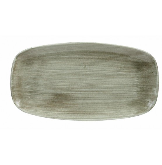 Patina Burnished Green Chefs' Oblong Plate
