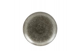 Raku Quartz Black Coupe Plate