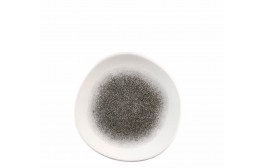 Raku Quartz Black Organic Round Plate