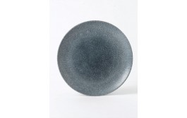 Raku Topaz Blue Coupe Plate