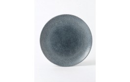 Raku Topaz Blue Coupe Plate