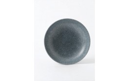 Raku Topaz Blue Coupe Bowl