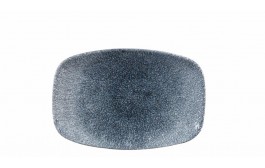 Raku Topaz Blue Chefs' Oblong Plate