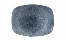 Raku Topaz Blue Chefs' Oblong Plate