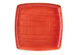 Stonecast Berry Red Square Plate