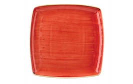 Stonecast Berry Red Square Plate