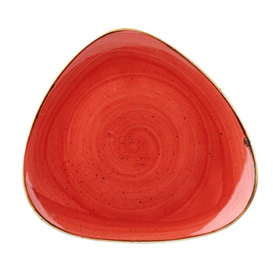 Stonecast Berry Red Triangle Plate