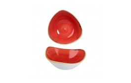 Stonecast Berry Red Triangle Bowl