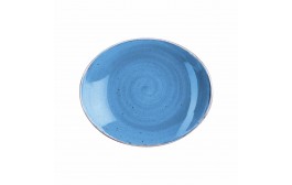 Stonecast Cornflower Blue Oval Coupe Plate