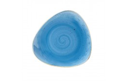 Stonecast Cornflower Blue Triangle Plate