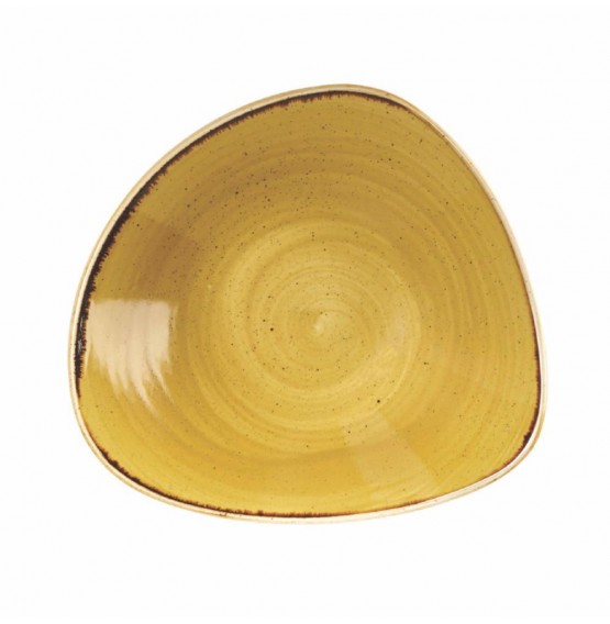Stonecast Mustard Seed Yellow Triangle Bowl