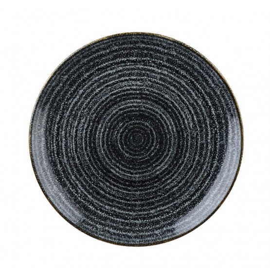 Homespun Charcoal Black Coupe Plate
