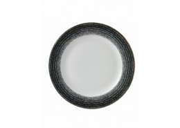 Homespun Charcoal Black Rimmed Plate