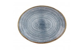 Homespun Slate Blue Oval Plate