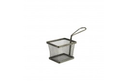 Serving Fry Baskets Rectangular Black