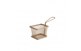 Serving Fry Baskets Rectangular Copper