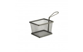 Serving Fry Baskets Rectangular Black