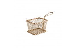 Serving Fry Baskets Rectangular Copper