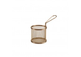 Serving Fry Baskets Round Copper