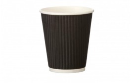 Triple Wall Black Ripple Hot Paper Cup