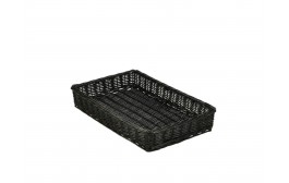 Wicker Display Basket Black