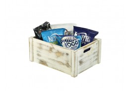 Wooden Crate White Wash Finish