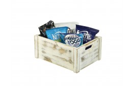 Wooden Crate White Wash Finish