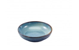 Terra Porcelain Aqua Blue Coupe Bowl