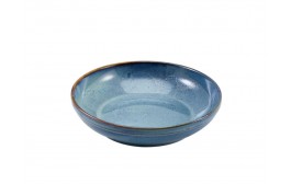 Terra Porcelain Aqua Blue Coupe Bowl