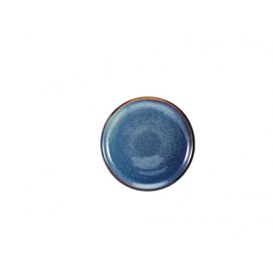 Terra Porcelain Aqua Blue Coupe Plate