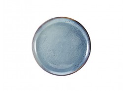 Terra Porcelain Aqua Blue Coupe Plate