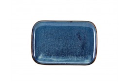 Terra Porcelain Aqua Blue Rectangular Plate