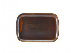 Terra Porcelain Rustic Copper Rectangular Plate
