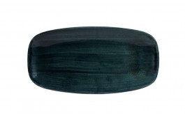 Patina Rustic Teal Chef's Oblong Plate