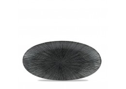 Agano Black Chefs' Oval Plate