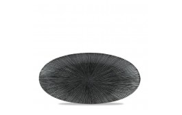 Agano Black Chefs' Oval Plate