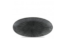 Agano Black Chefs' Oval Plate