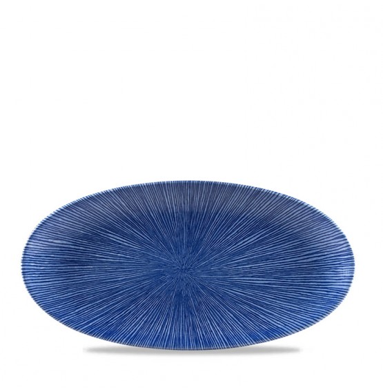 Agano Blue Chefs' Oval Plate