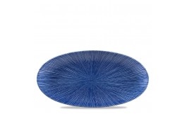 Agano Blue Chefs' Oval Plate